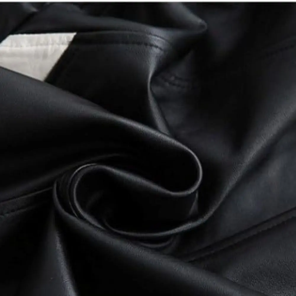 men's black and white leather biker jacket