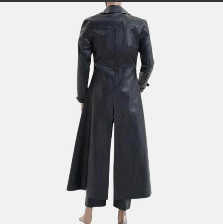 albert evil 5 black leather trench coat mens
