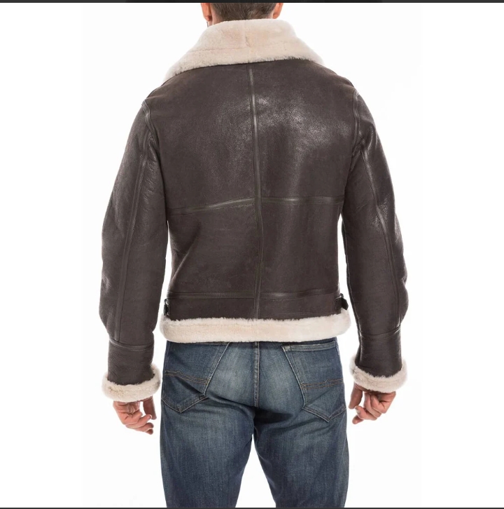 sheepskin b3 raf men's fur shearling bomber brown aviator jacket 60 reviews