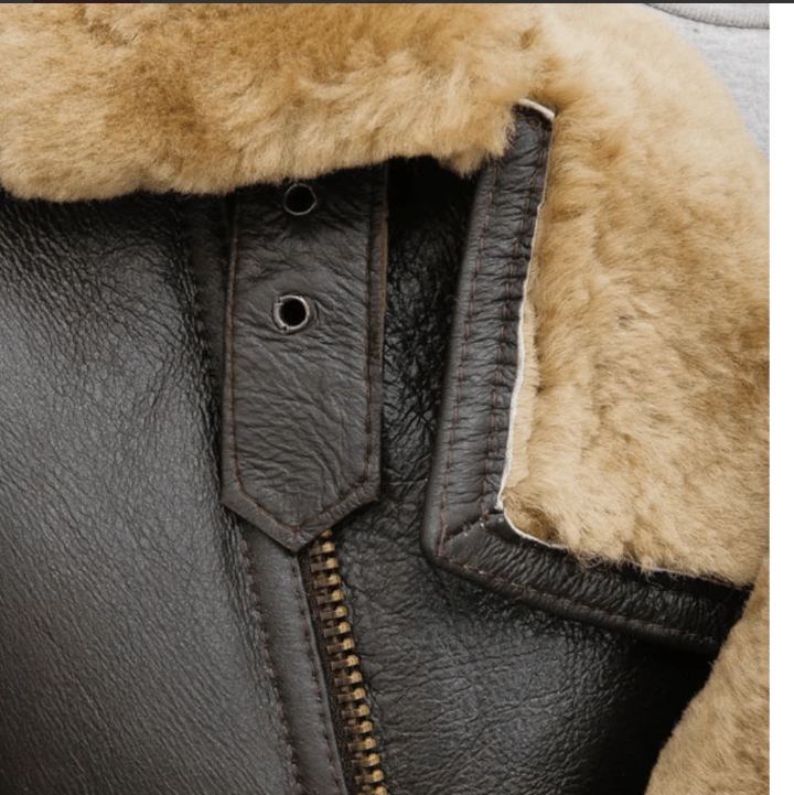 gentlemen brown dry shearling leather jacket mens