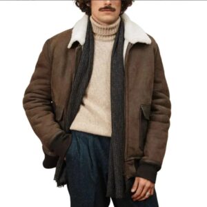 b3 raf aviator flying pilot men’s brown jacket