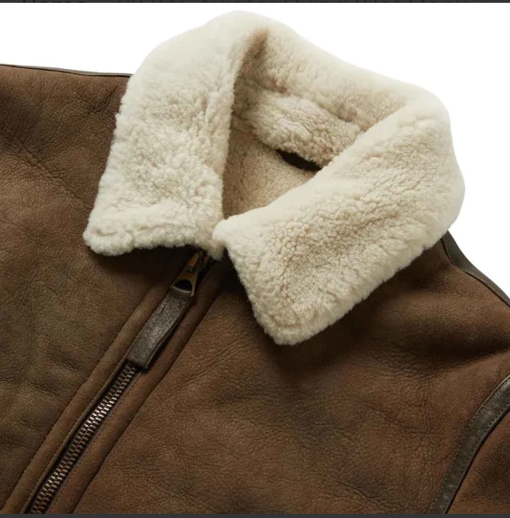 b3 raf aviator flying pilot men’s brown jacket