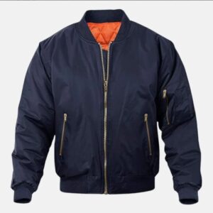 men's reversible navy blue ma 1 bomber jacket