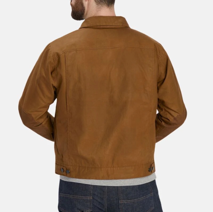 brown cotton field jacket mens