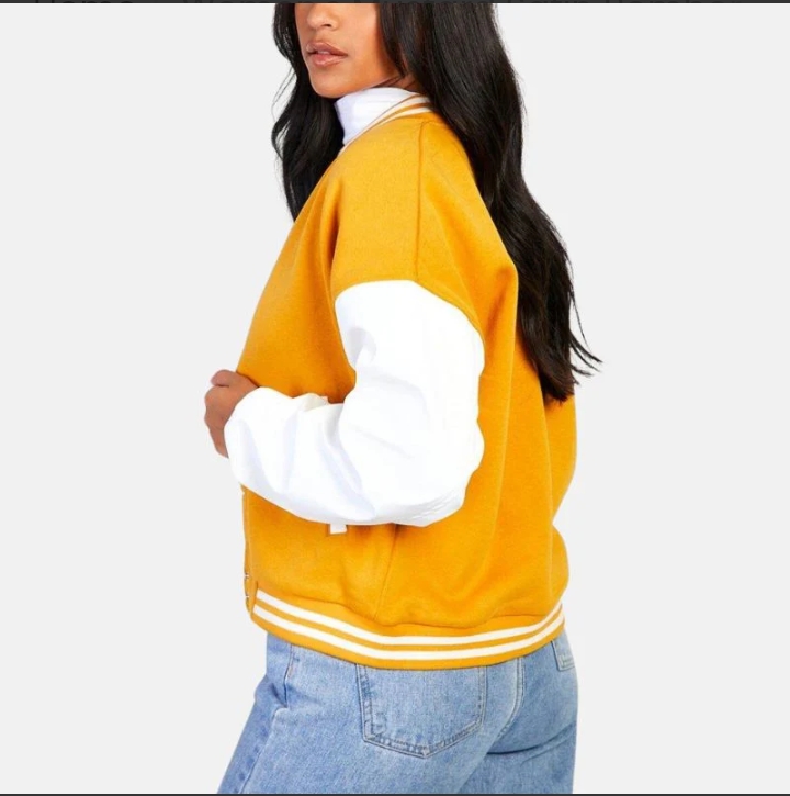 women's mustard satin bomber jacket
