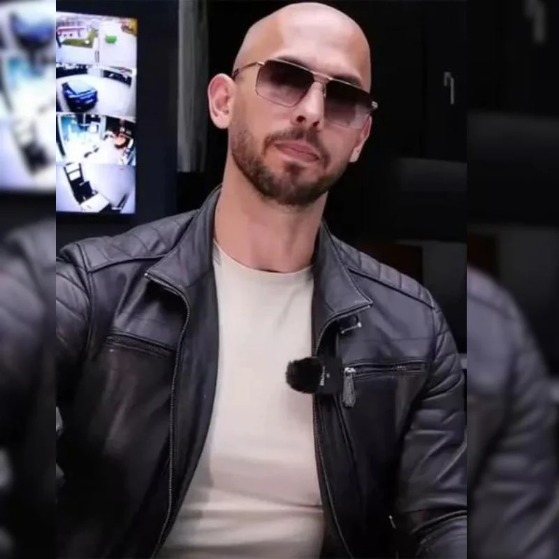 tate quilted biker black leather jacket for men