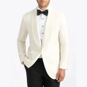 mens shawl lapel cream wool dinner jacket