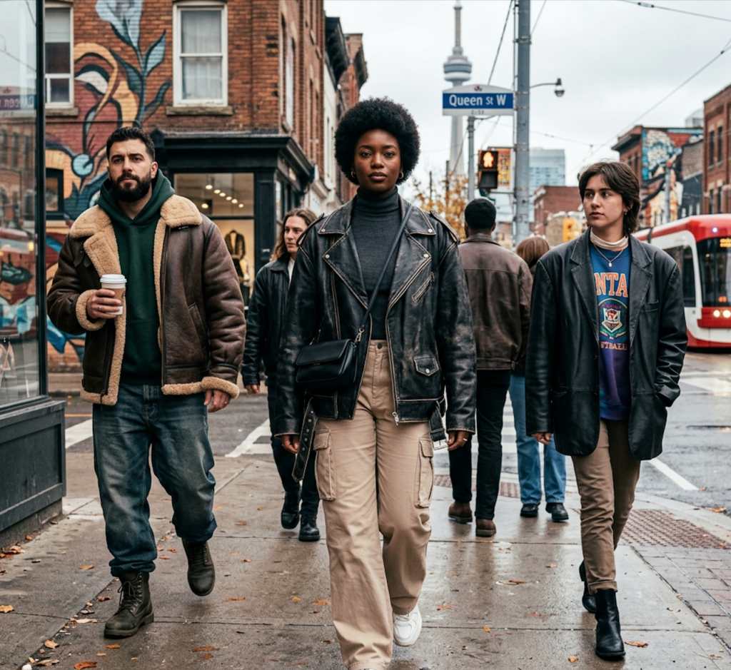 Oversized Leather Jackets Are Taking Over Toronto Street Fashion