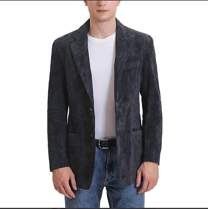 Mens Leather Blazer
