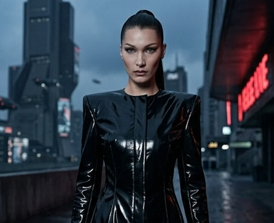Royalex Leather "Cyber-Architecture" Trench Coat - Image 4