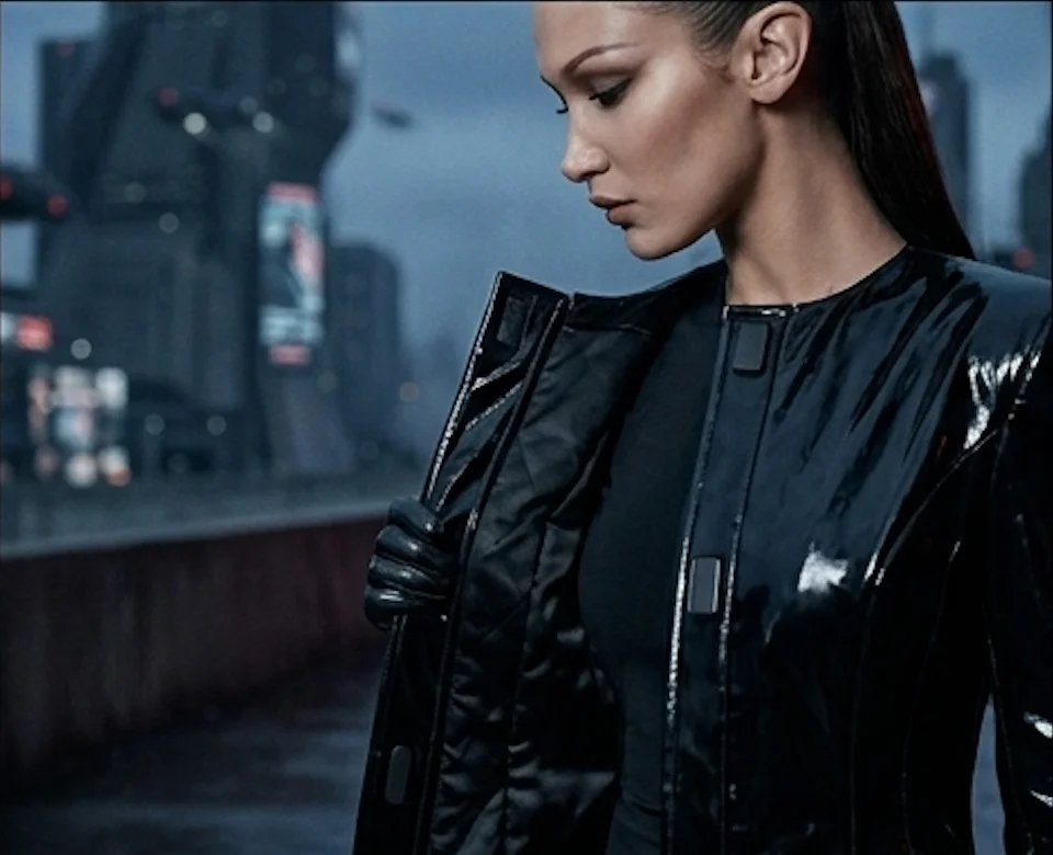 Royalex Leather "Cyber-Architecture" Trench Coat - Image 5