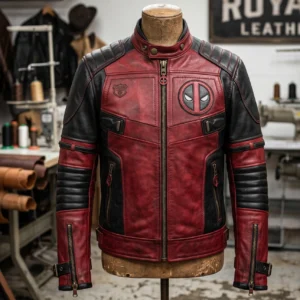 Deadpool Inspired Leather Jacket,