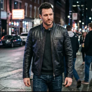 Premium Character-Inspired Leather Biker Jacket