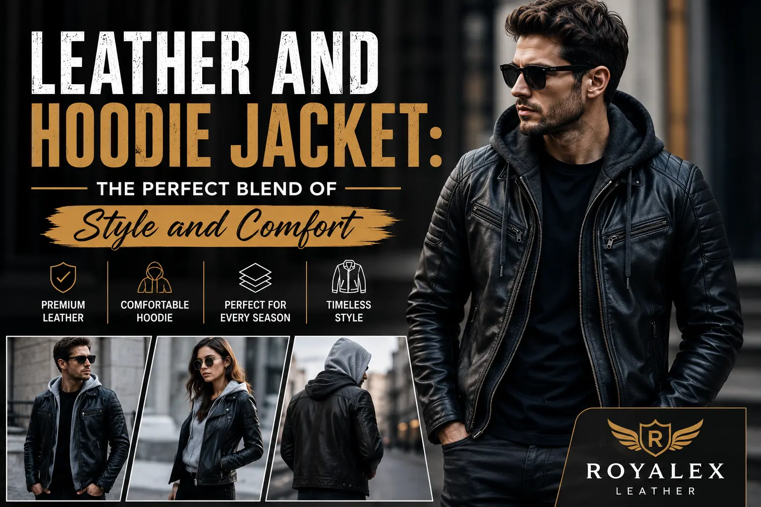 Leather and Hoodie Jacket