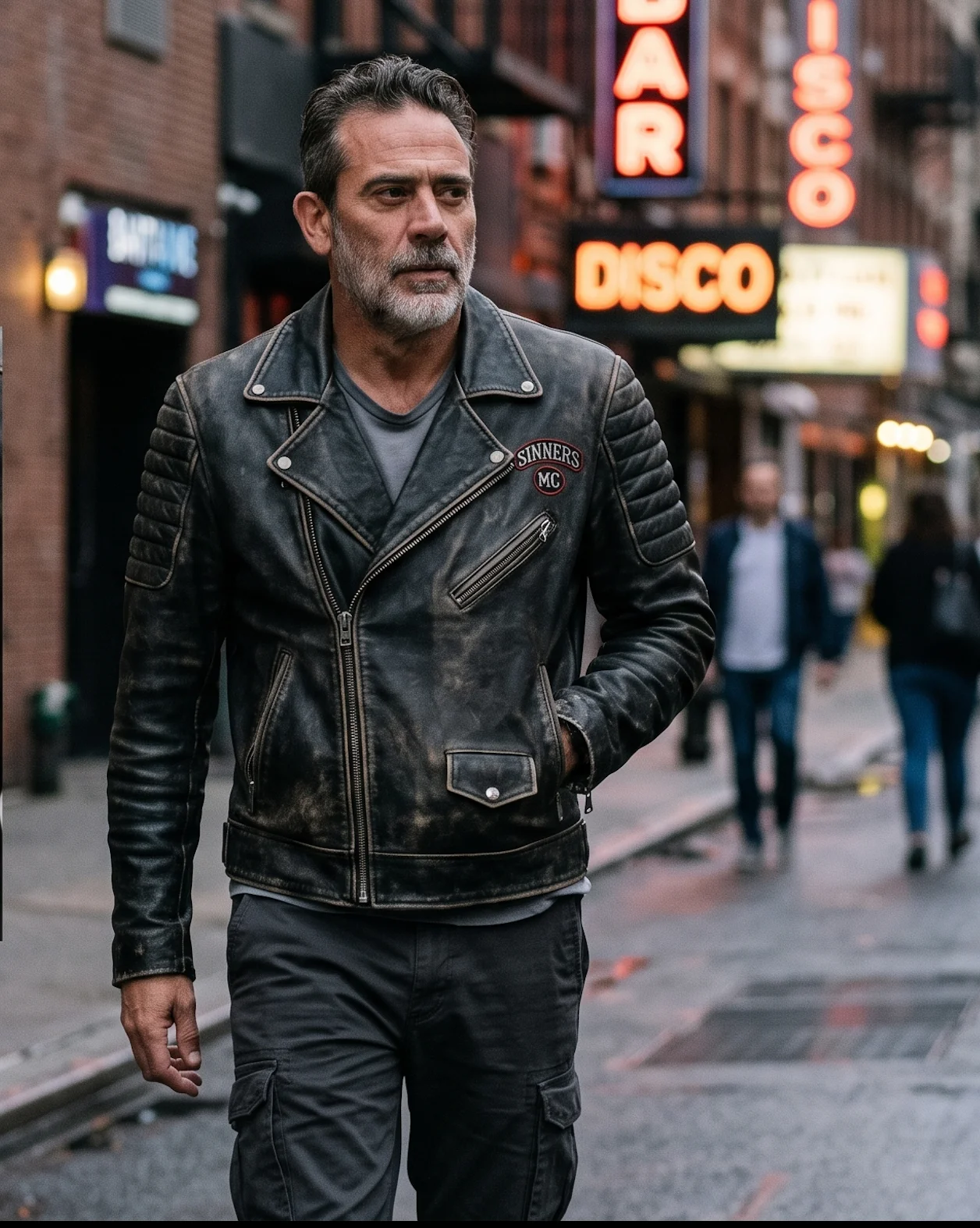 The "Sinners" Motorcycle Leather Jacket