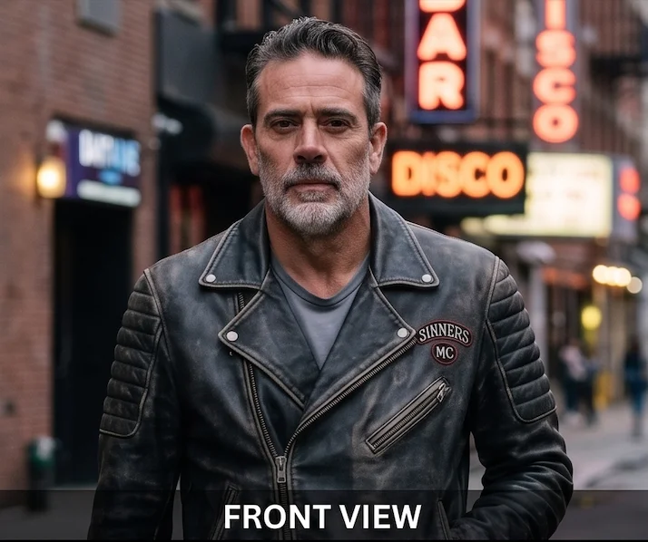 The "Sinners" Motorcycle Leather Jacket - Image 2