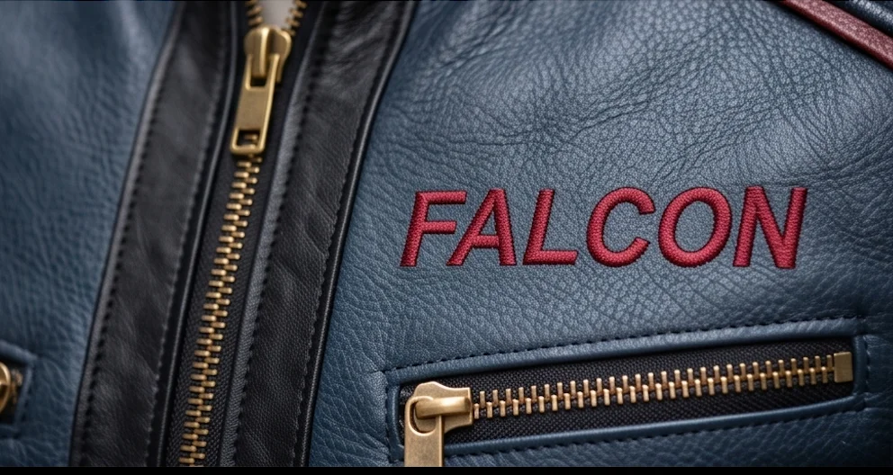 Falcon Superhero Blue and Maroon Genuine Leather Jacket - Image 5