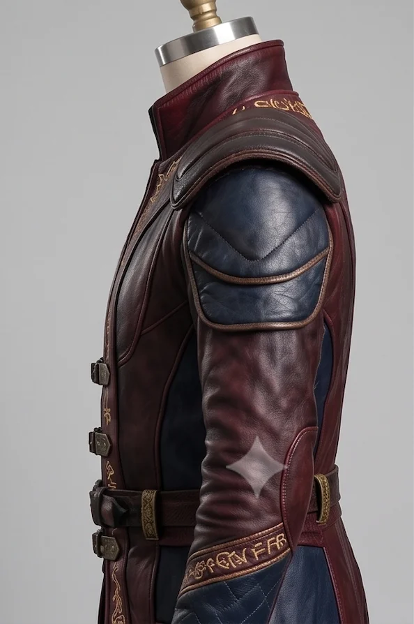 Doctor Strange Multiverse Leather Trench Coat with Crimson Cloak - Image 5