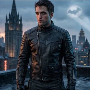 The Batman Inspired Tactical Black Leather Jacket