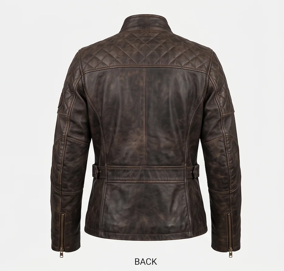 Ellie Williams Distressed Brown Leather Jacket – The Last of Us Inspired Field Jacket - Image 3
