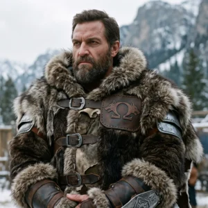 Men’s Kratos Leather & Fur Coat – Norse God Outerwear Jacket