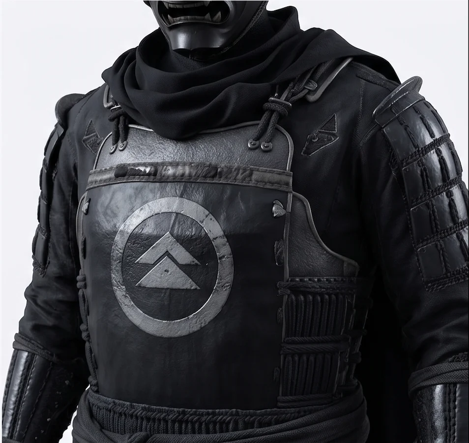 Men’s Ghost of Tsushima Jin Sakai Tactical Black Leather Jacket Costume - Image 4