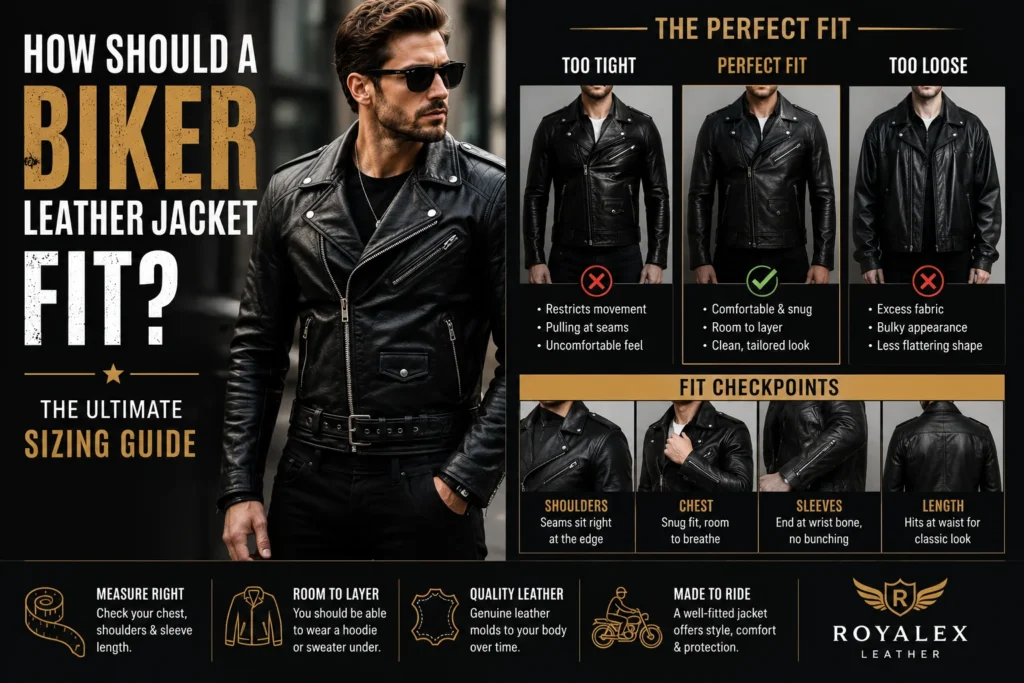 How Should a Biker Leather Jacket Fit? The Complete Sizing & Fit Guide