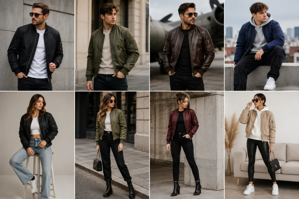 How to Style a Bomber Jacket: Outfit Ideas for Men & Women