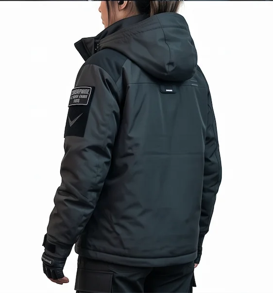 Techwear Utility Parka - Waterproof Tactical Urban Jacket in Matte Charcoal - Image 4