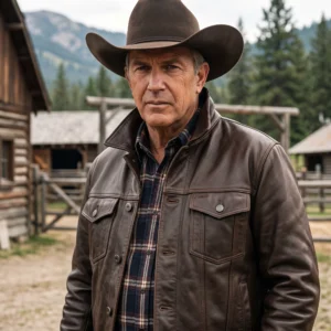 Yellowstone John Dutton Inspired Brown Leather Jacket