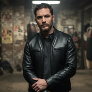 Tommy Conlon Warrior Black Cafe Racer Leather Jacket
