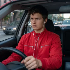 Men’s Baby Driver Inspired Red Racing Jacket