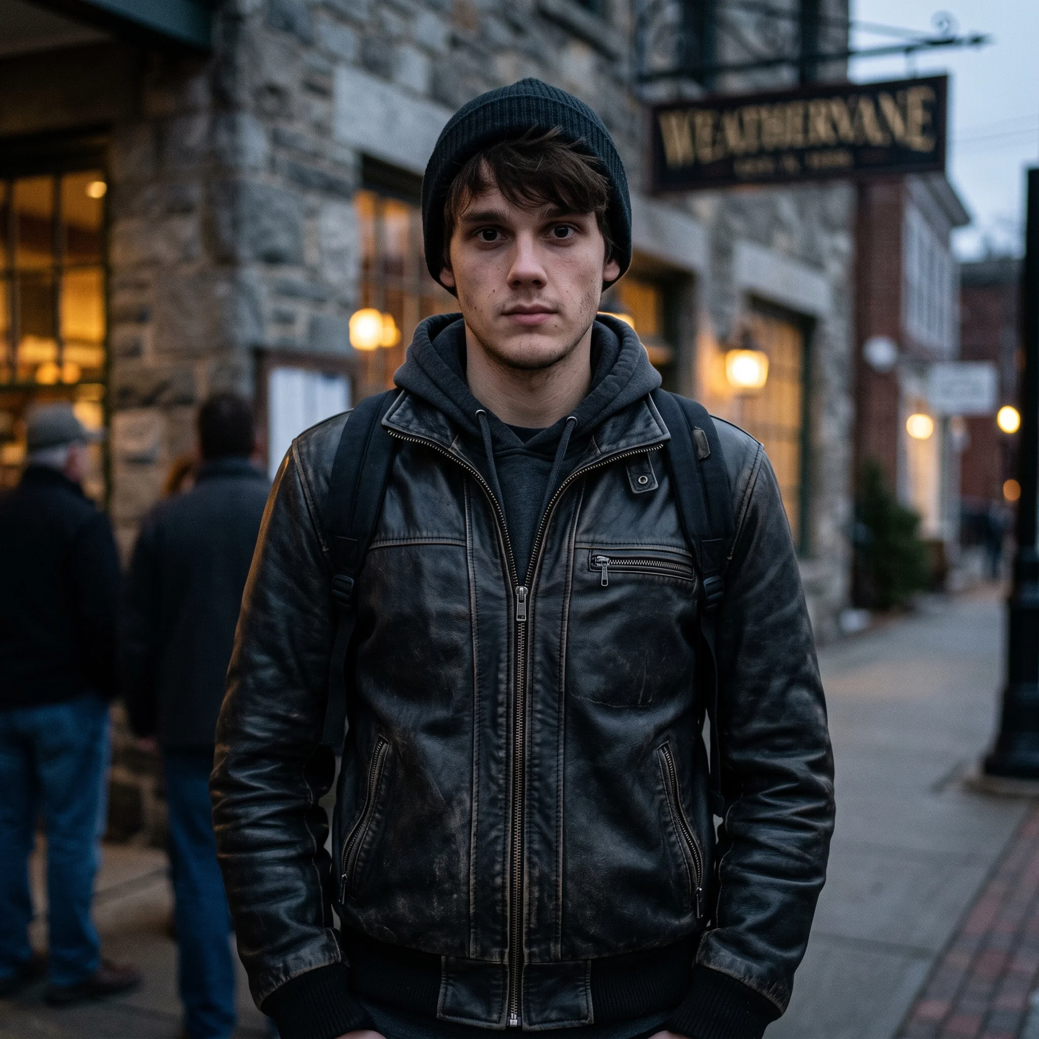 Tyler Galpin Inspired Wednesday Black Leather Jacket