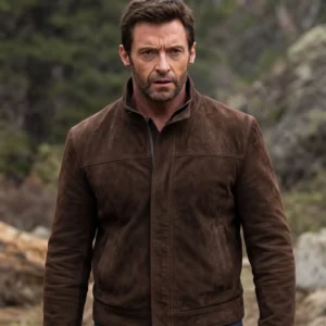 Men’s Wolverine Inspired Dark Brown Suede Leather Jacket