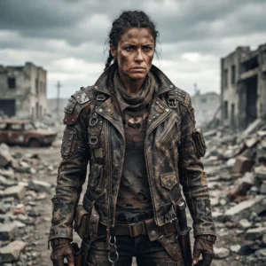 Women's Wasteland Survivor Distressed Leather Jacket