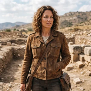 Women's Indiana Explorer Brown Suede Leather Jacket