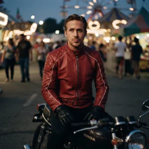 Men's Driver-Inspired Scorpion Red Satin Jacket (Drive Movie Style)