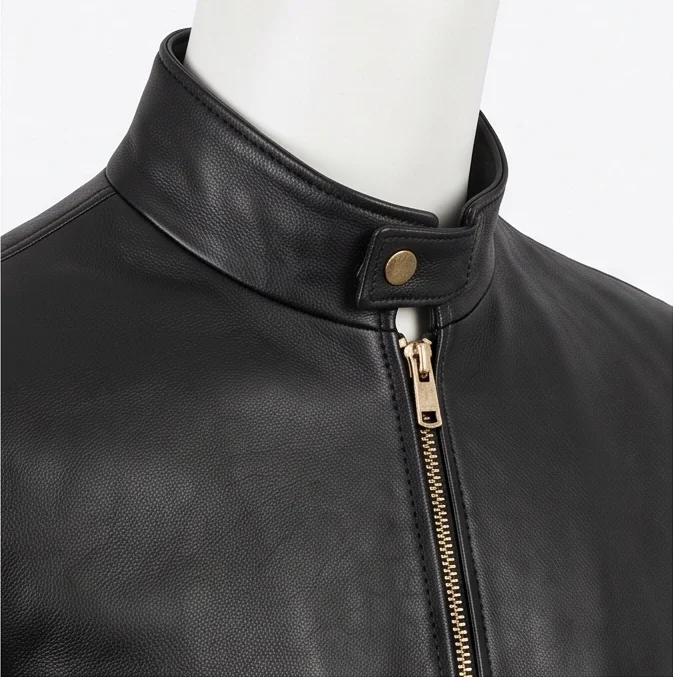 Patrick Bateman Inspired American Psycho Black Leather Jacket - Image 3