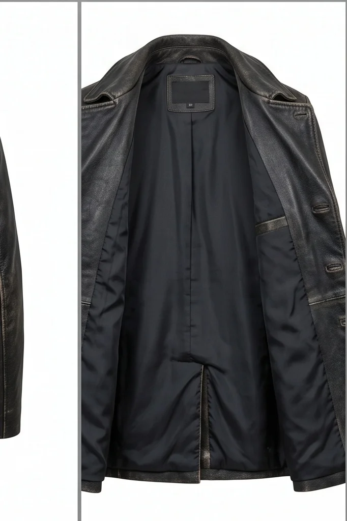 Women’s Crow Eric Draven Inspired Black Leather Trench Coat - Image 3