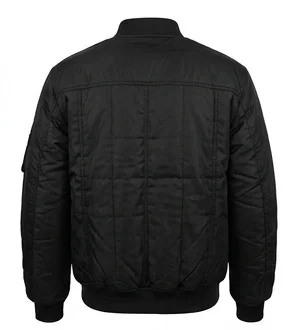 Men’s Black Oversized Military Bomber Jacket - Image 5