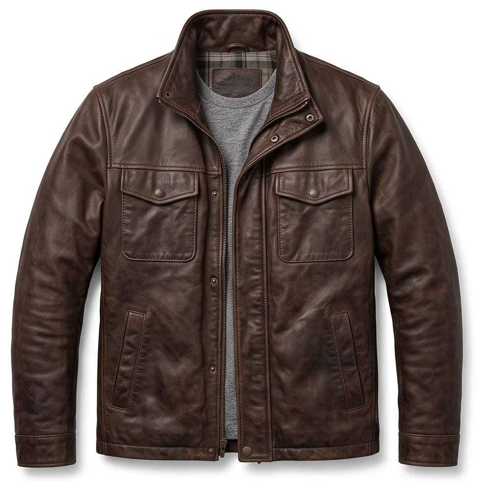 Dean Winchester Inspired Supernatural Men’s Brown Leather Jacket - Image 3