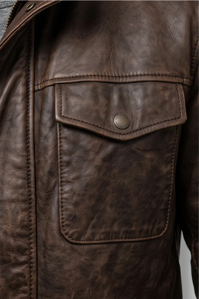 Dean Winchester Inspired Supernatural Men’s Brown Leather Jacket - Image 4