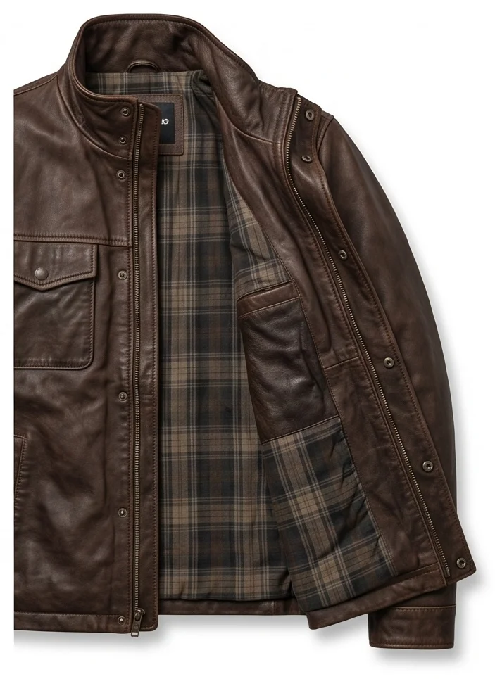 Dean Winchester Inspired Supernatural Men’s Brown Leather Jacket - Image 6