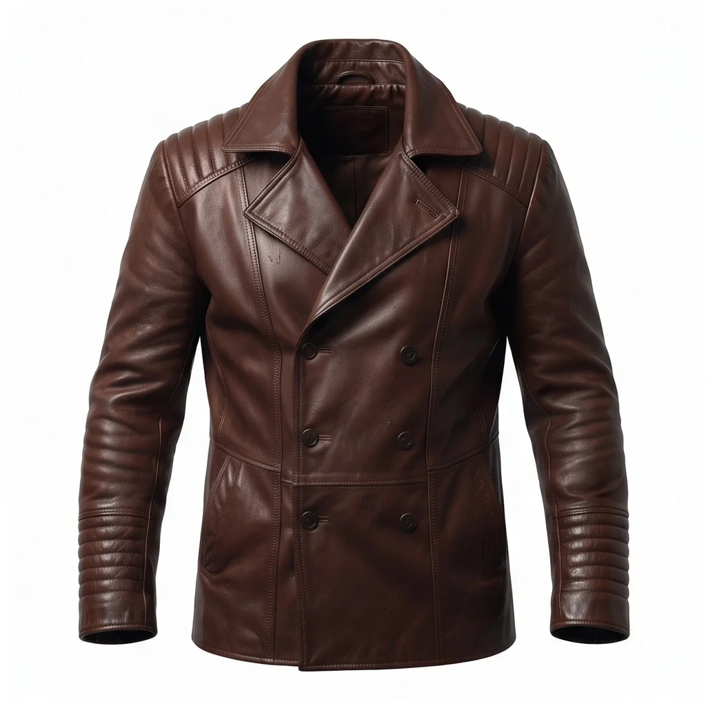 Blade Runner Inspired Men's Dark Brown Leather Jacket - Image 2