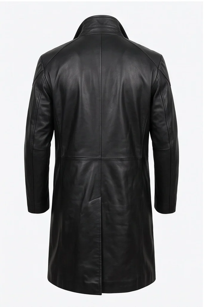 Billy Butcher Inspired Men’s Black Trench Coat - Image 3