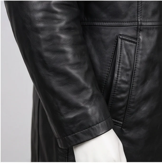 Billy Butcher Inspired Men’s Black Trench Coat - Image 9