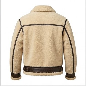 Men's Reversible Shearling & Brown Leather Jacket - Image 7