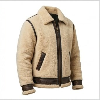 Men's Reversible Shearling & Brown Leather Jacket - Image 5