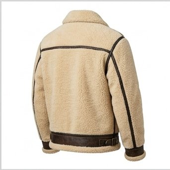 Men's Reversible Shearling & Brown Leather Jacket - Image 4