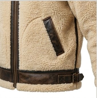 Men's Reversible Shearling & Brown Leather Jacket - Image 2